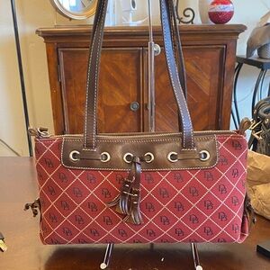 Dooney & Bourke Red and Brown Small Shoulder Bag